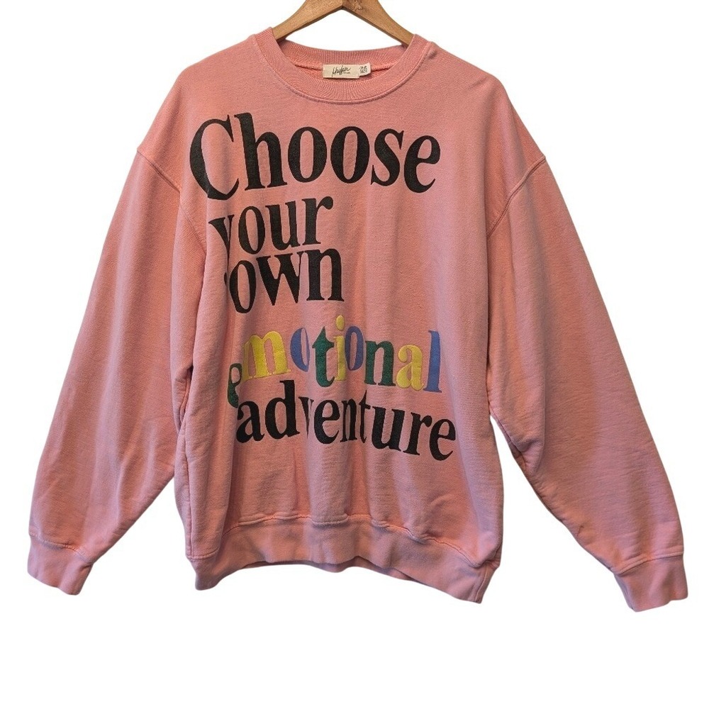 Mayfair The Label Choose Your Own Emotional Adventure Pink Sweatshirt One Size